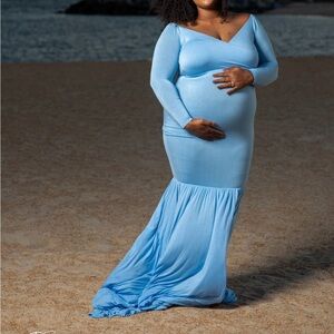 Blue Mermaid Maternity Dress‎